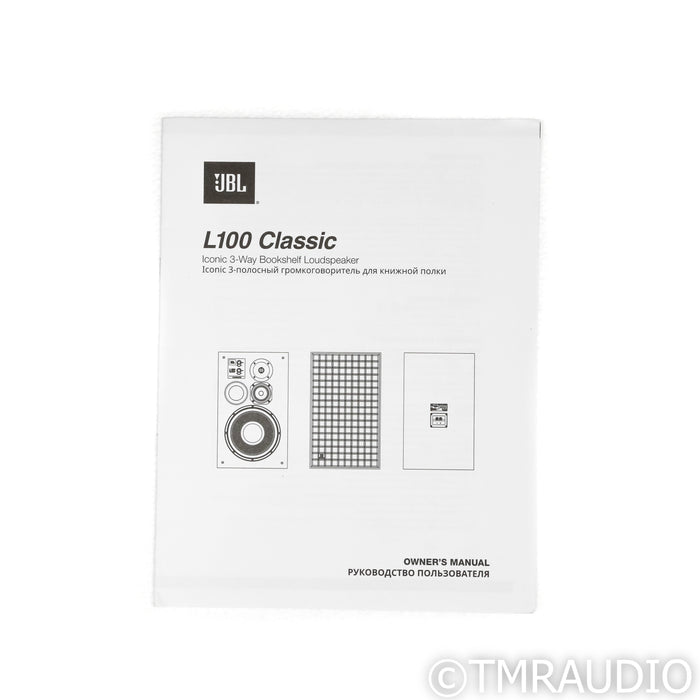 JBL James Lansing L100 Classic Bookshelf Speakers; Walnut Pair with Stands