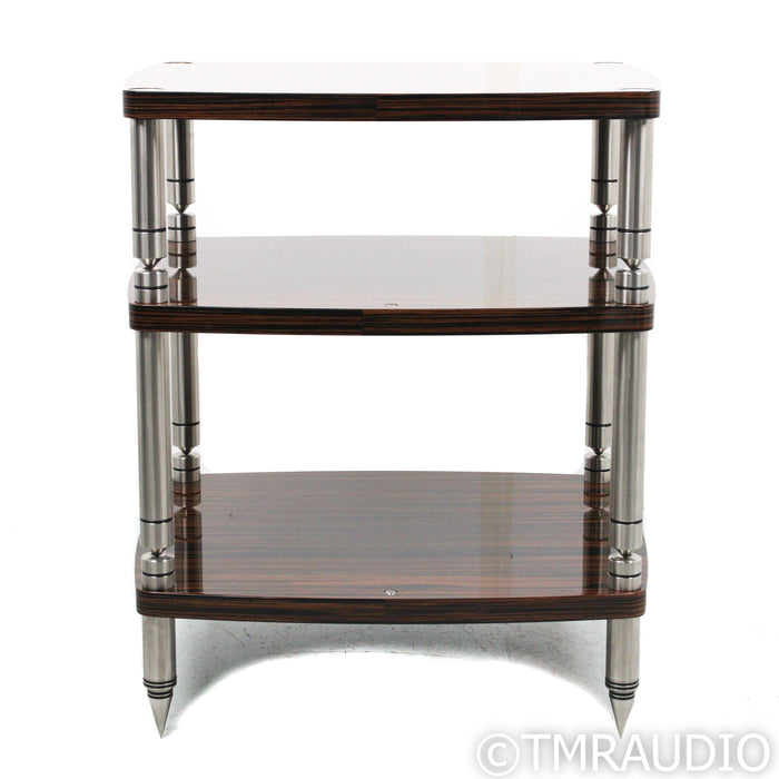 Solidsteel HF Elite Series 3-Shelf Hi-Fi Rack; Ebony Macassar