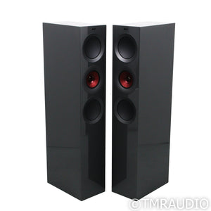 KEF R7 Meta Floorstanding Speakers; Titanium Gloss Pair