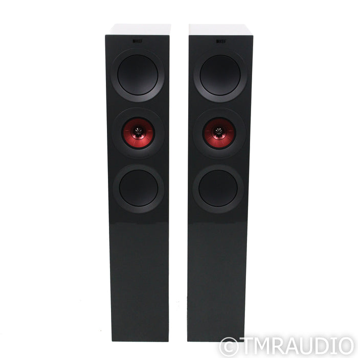 KEF R7 Meta Floorstanding Speakers; Titanium Gloss Pair