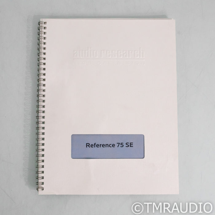 Audio Research Reference 75SE Stereo Tube Power Amplifier