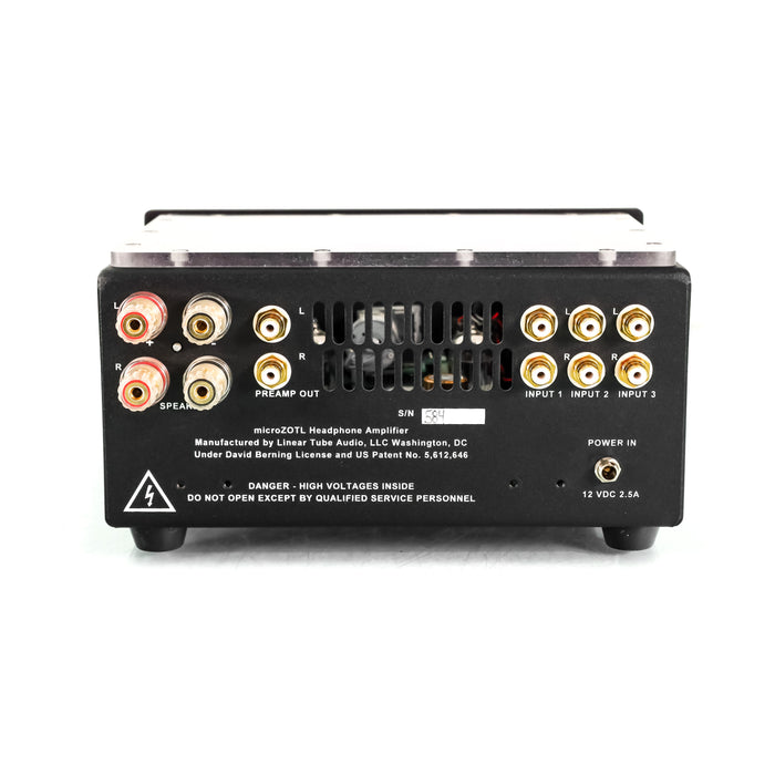 Linear Tube Audio MicroZOTL MZ2 Tube Hybrid Integrated Headphone Amplifier; LPS+