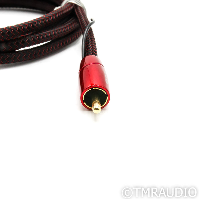 AudioQuest Irish Red Subwoofer Cable; Lot of Two 2m Interconnects