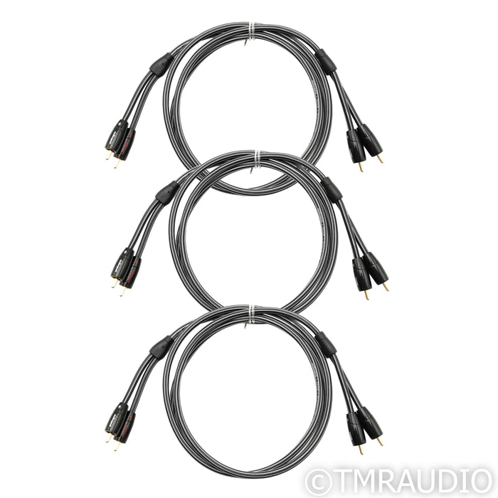 AudioQuest Tower RCA Cables; Lot of 3 Stereo Interconnects (Unused)