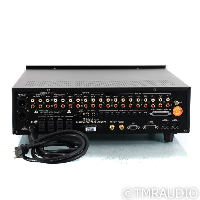 McIntosh C38 Vintage Stereo Preamplifier w/ Walnut Cabinet; MM Phono; Re-lamped