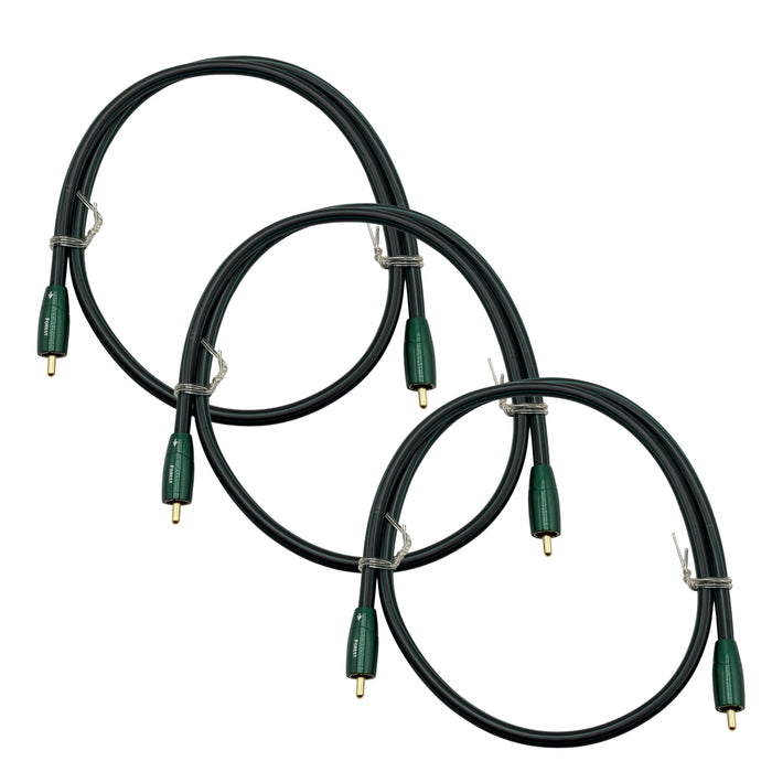 AudioQuest Forest Coax Cable; 0.75m Digital Interconnect; Lot of 3