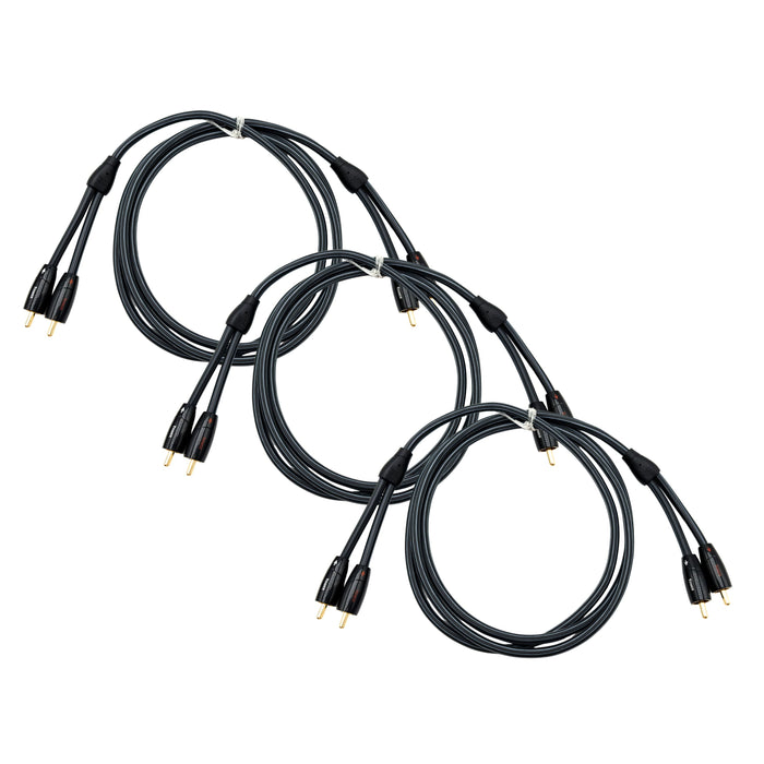 AudioQuest Tower RCA Cable; 1.5m Stereo Interconnect; Lot of 3 (Unused)