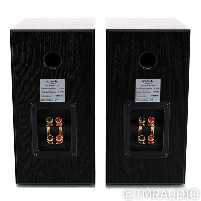 Totem Acoustic Bison Monitor Bookshelf Speakers; Black Ash Pair (Open Box)