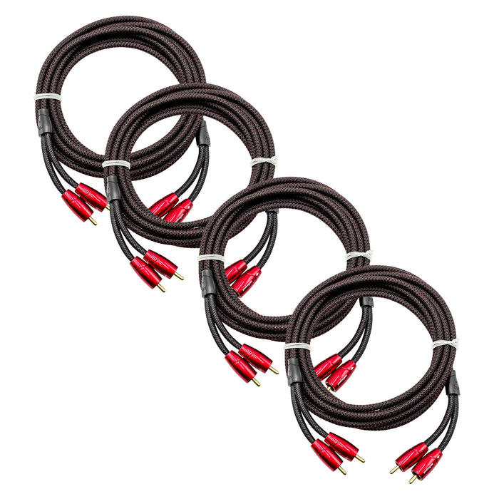AudioQuest Golden Gate RCA Cable; 3m Stereo Interconnect; Lot of 4 (Unused)