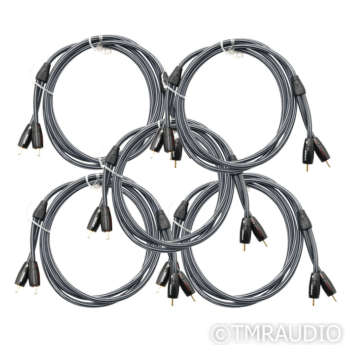 AudioQuest Tower RCA Cable; 1.5m Stereo Interconnect; Lot of 5