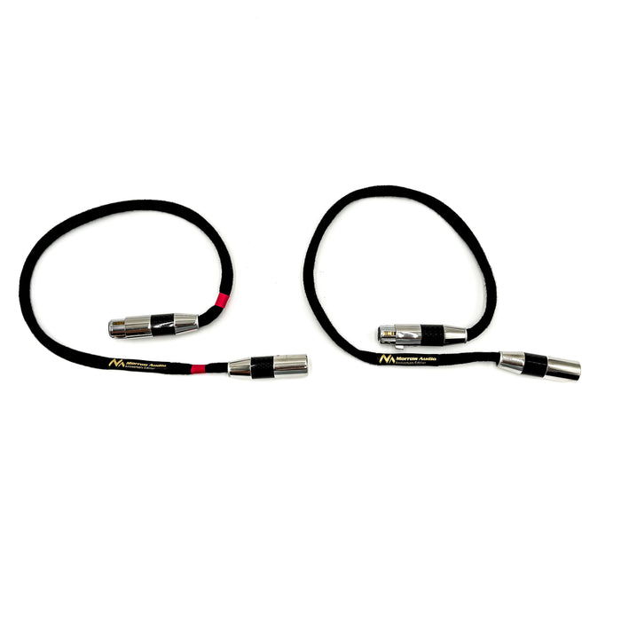 Morrow Audio Anniversary Edition XLR Cables; 0.5m Pair Balanced Interconnects