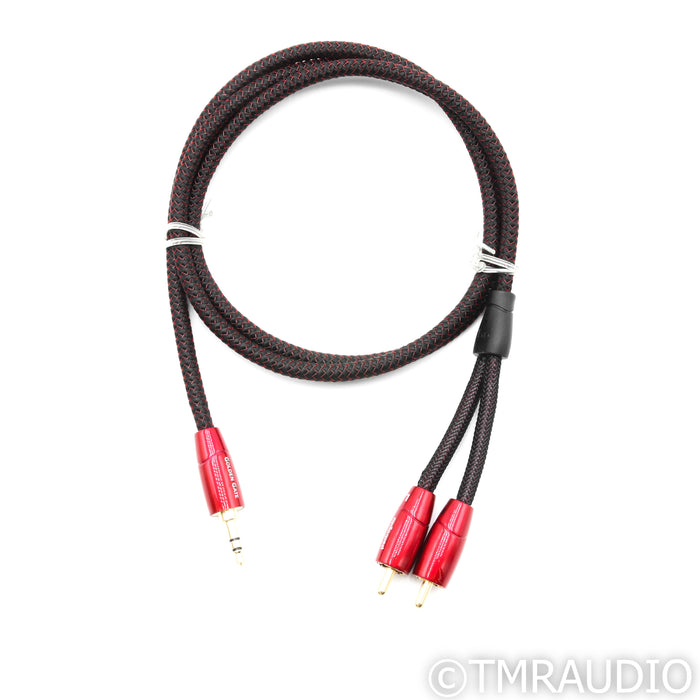 AudioQuest Golden Gate RCA Cable; 1m Stereo 3.5mm - RCA Interconnect; Lot of 2