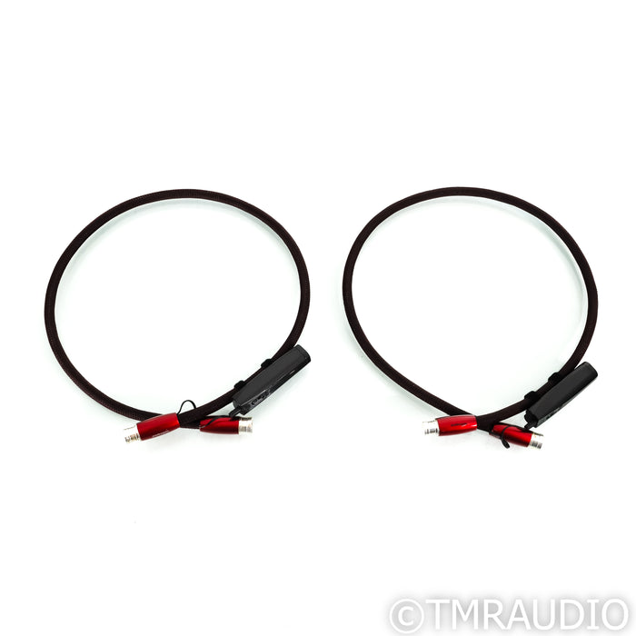 AudioQuest Fire XLR Cables; 1m Pair Balanced Interconnects; 72v DBS