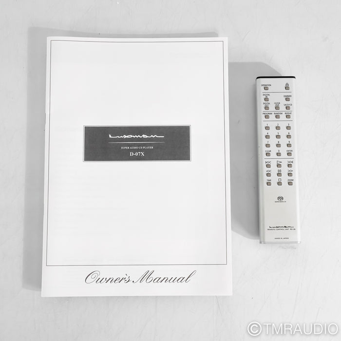 Luxman D-07X CD / SACD Player ; DAC; D/A Converter
