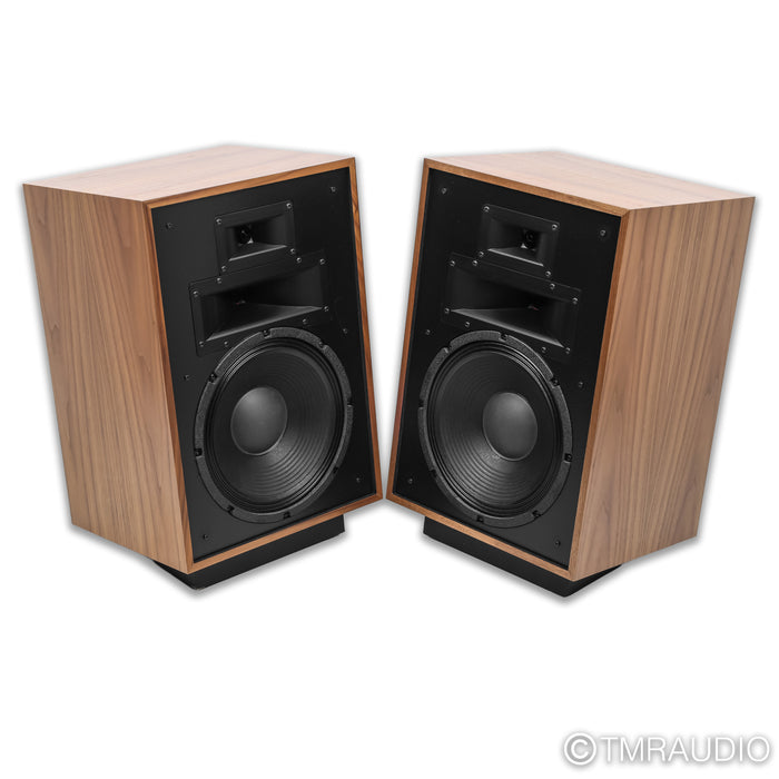 Klipsch Heresy IV Floorstanding Speakers; American Walnut Pair (Low Hours)
