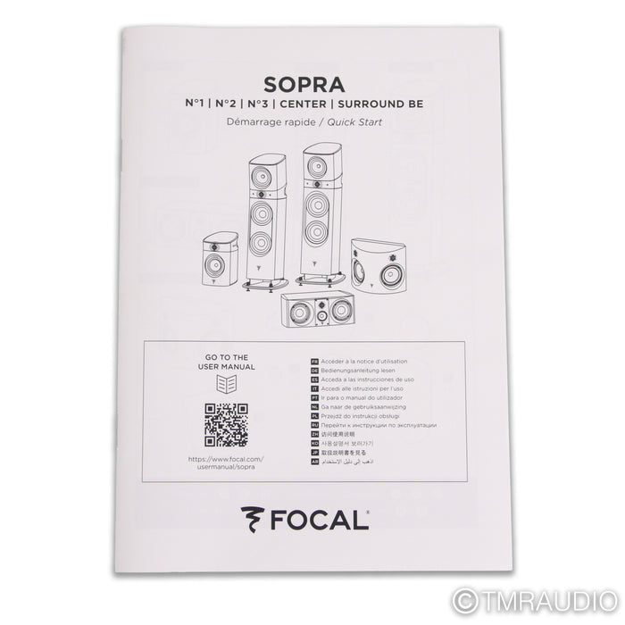 Focal Sopra Center Channel Speaker; Black Gloss (No Grills)