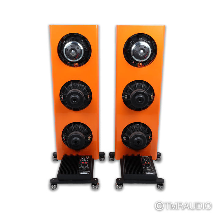 Spatial Audio L2 Lumina Floorstanding Speakers; Lamborghini Orange Pair