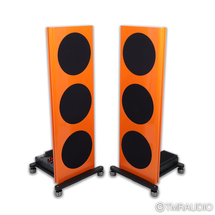 Spatial Audio L2 Lumina Floorstanding Speakers; Lamborghini Orange Pair