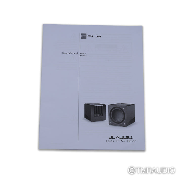 JL Audio E-Sub e112 12" Powered Subwoofer; Gloss Black