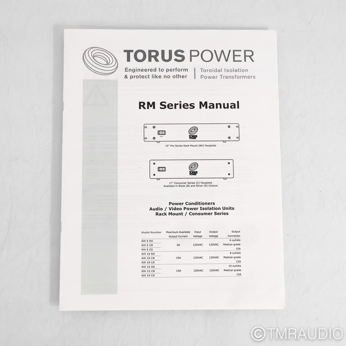 Torus Power RM 15 CS AC Power Conditioner; RM15