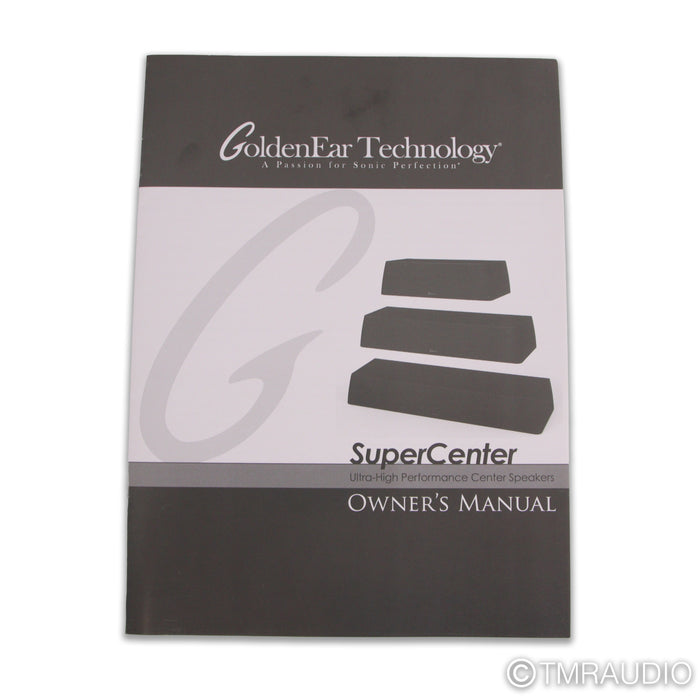 GoldenEar SuperCenter Reference Center Channel Speaker; Black