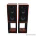 Wharfedale Linton 85th Anniversary Bookshelf Speakers; Mahogany Pair w/ Stands