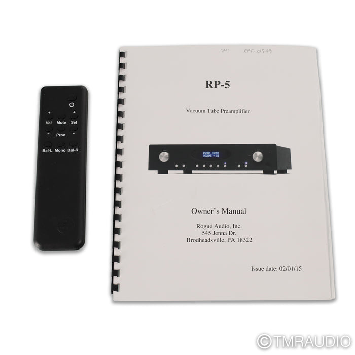 Rogue Audio RP-5 Stereo Tube Preamplifier; MM / MC Phono