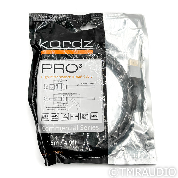 Kordz Pro 3 HDMI Cable; 1.5m Single Digital Interconnect