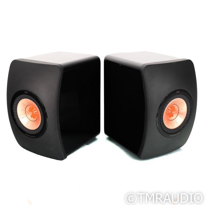 KEF LS50 Bookshelf Speakers; Black Pair