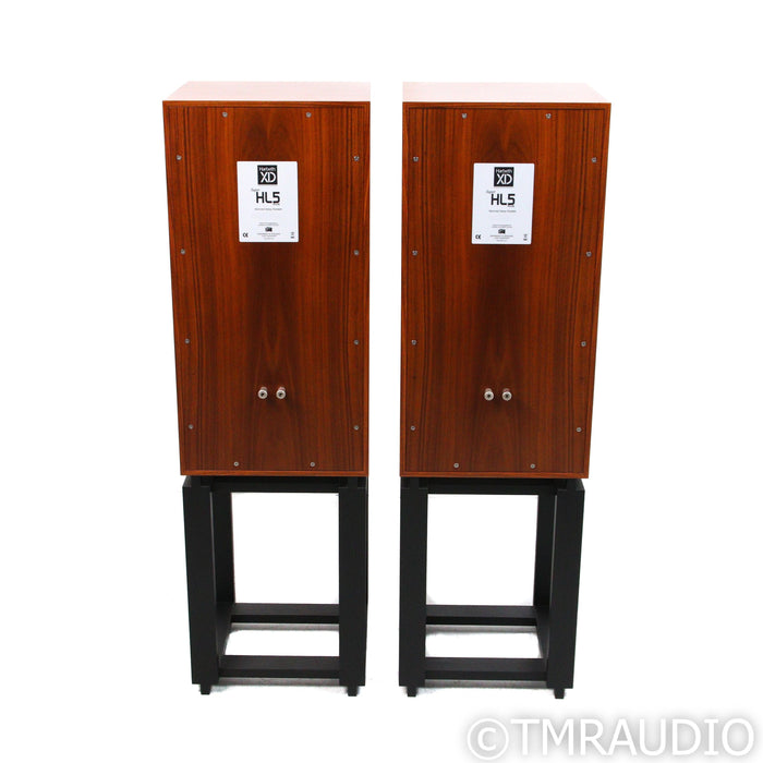Harbeth Super HL5+ XD Bookshelf Speakers; Rosewood Pair with Ton Trager Stands