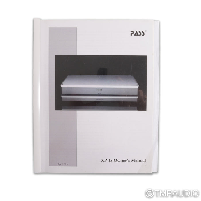 Pass Labs XP-15 MM / MC Phono Preamplifier