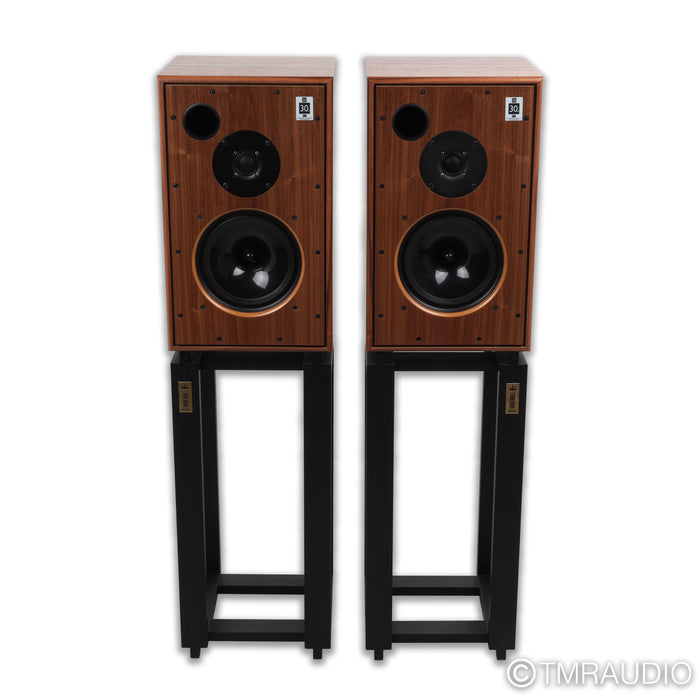 Harbeth Monitor 30.2 XD Bookshelf Speakers; Rosewood Pair w/ Ton Trager Stands