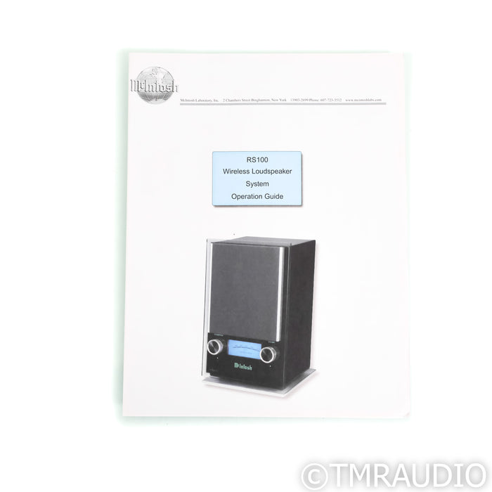 McIntosh RS100 Wireless Streaming Speakers; Pair