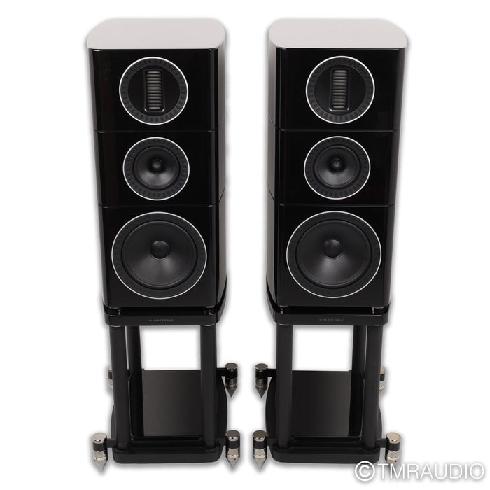 Wharfedale Elysian 2 Bookshelf Speakers; Black Piano Pair with Stands