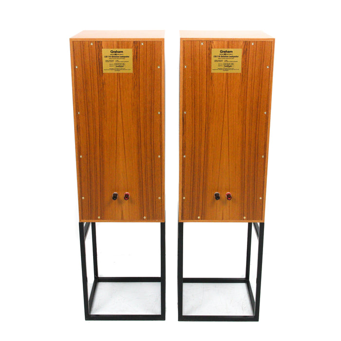 Graham Audio LS8/1 Derek Hughes SE Bookshelf Speakers with Stands; Teak Pair w/ Stands