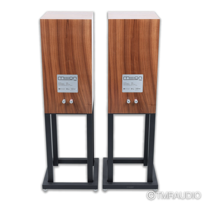 Mission 700 Bookshelf Speakers with Stands; Walnut Pair