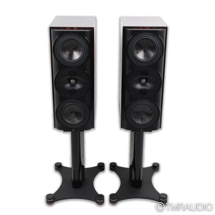 Perlisten S5M Bookshelf Speakers; Gloss Ebony Pair w/ Stands