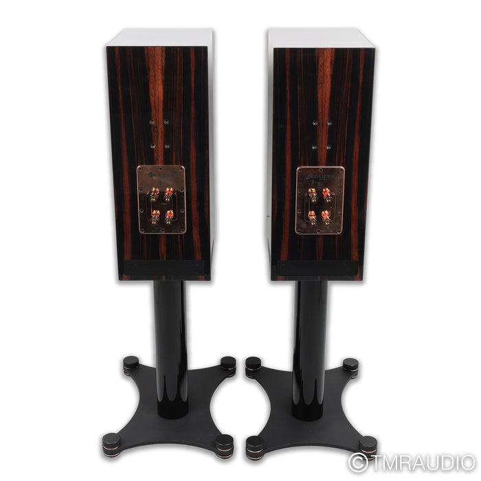 Perlisten S5M Bookshelf Speakers; Gloss Ebony Pair w/ Stands