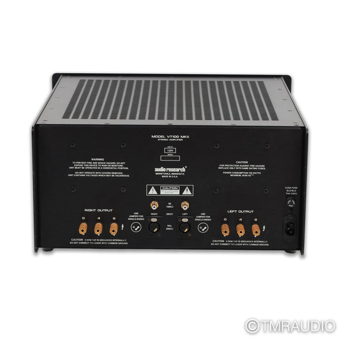 Audio Research VT-100 MKII Stereo Tube Power Amplifier; Black