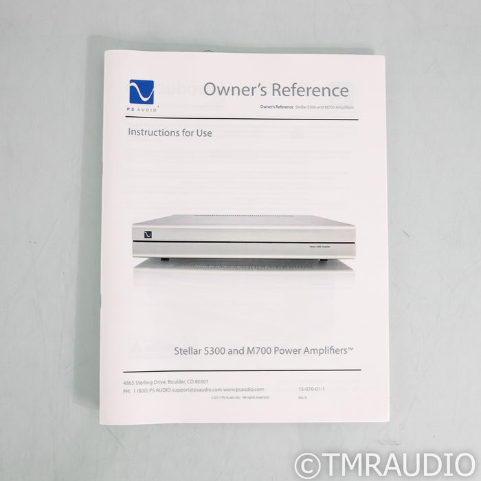 PS Audio Stellar M700  Monoblock Power Amplifiers; Pair
