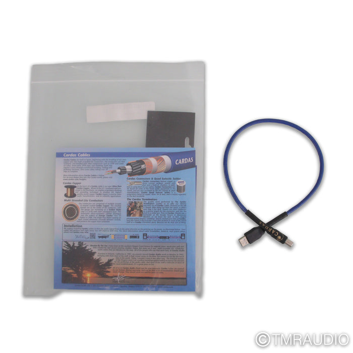 Cardas Clear Serial Buss USB A to B Cable; 0.5m Single Digital Interconnect