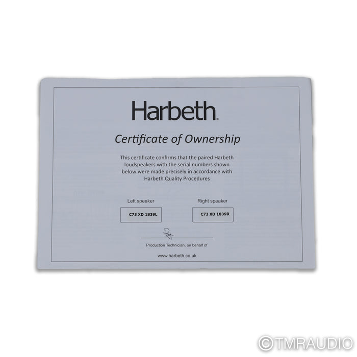 Harbeth Compact 7ES-3 XD Bookshelf Speakers; Tamo Ash Pair