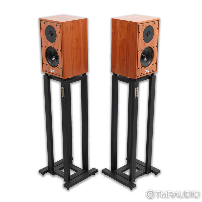 Harbeth P3ESR XD Bookshelf Speakers; Cherry Pair with Ton Trager Stands