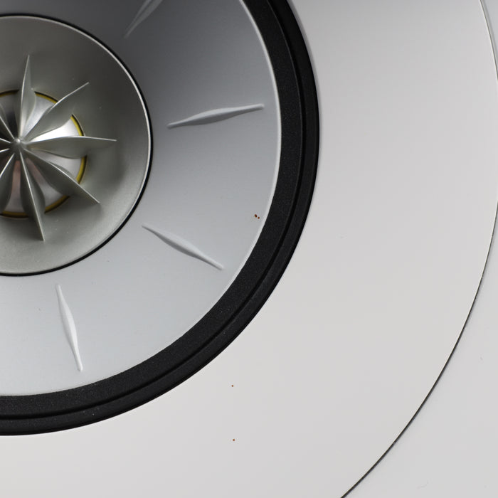 KEF R3 Meta Bookshelf Speakers; White Gloss Pair with Stands