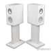 KEF R3 Meta Bookshelf Speakers; White Gloss Pair with Stands