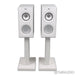 KEF R3 Meta Bookshelf Speakers; White Gloss Pair with Stands