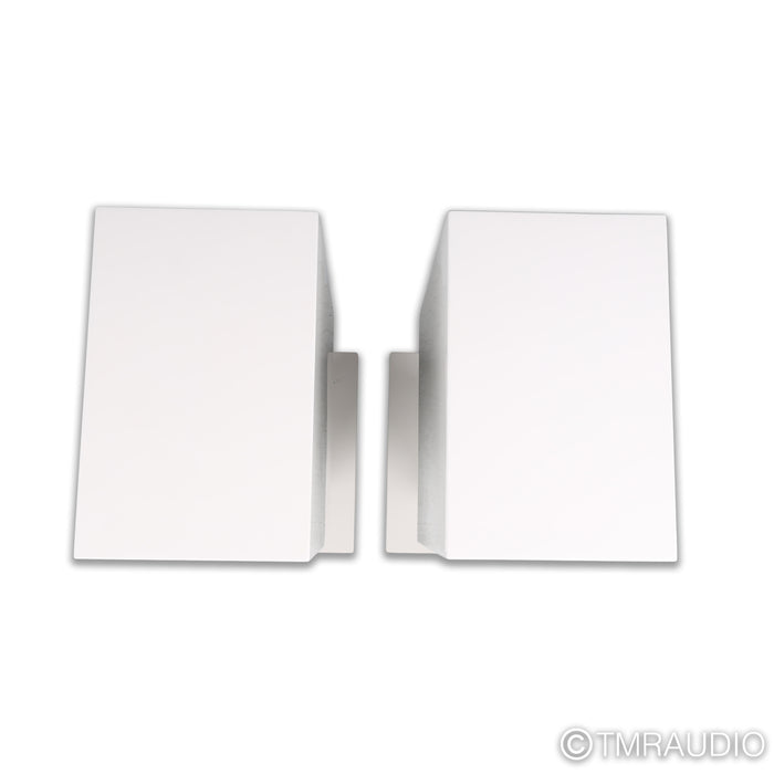 KEF R3 Meta Bookshelf Speakers; White Gloss Pair with Stands