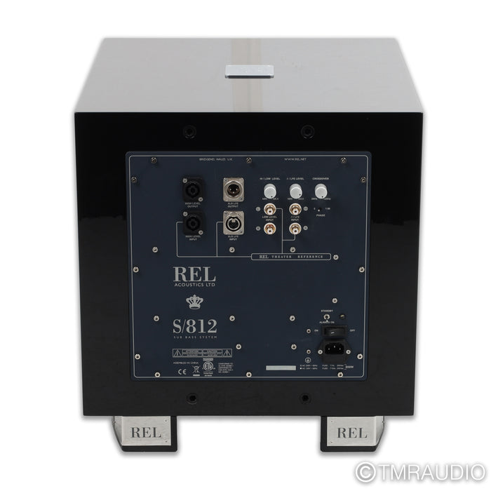 REL Acoustics S/812 12" Powered Subwoofer; Gloss Black