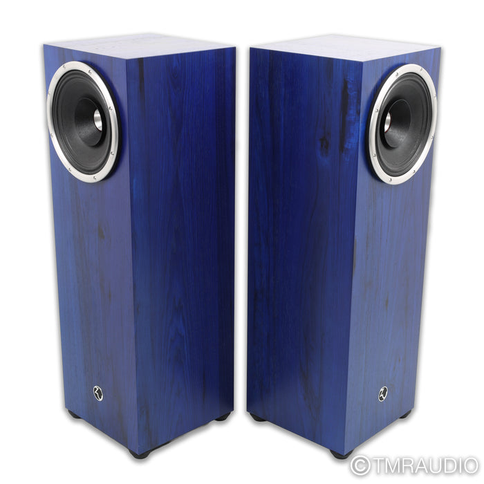 Zu Audio Union 6 Supreme Floorstanding Speakers; Electric Blue Hickory Pair