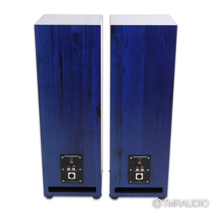 Zu Audio Union 6 Supreme Floorstanding Speakers; Electric Blue Hickory Pair